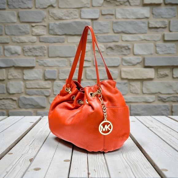 MICHAEL KORS Orange Leather Tote Bag - Picture 4 of 7